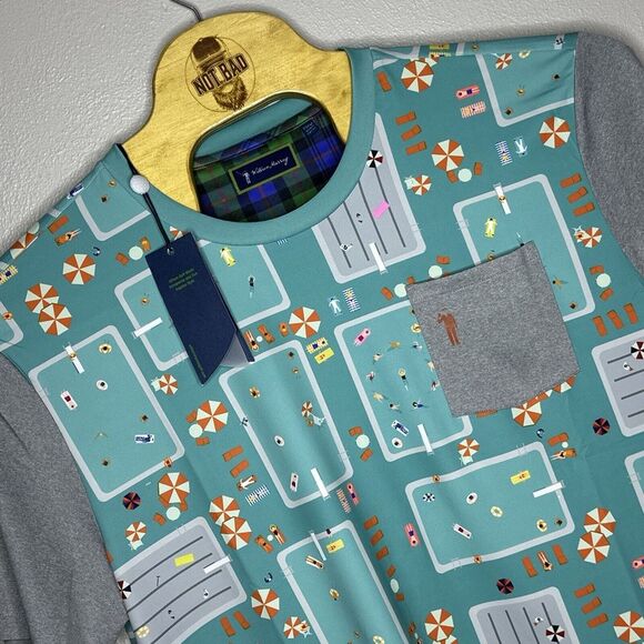 William Murray Pocket T Shirt Mens XL New All Over Beach Print A1‎ - Picture 1 of 6